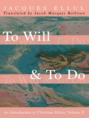 cover image of To Will & to Do, Volume Two